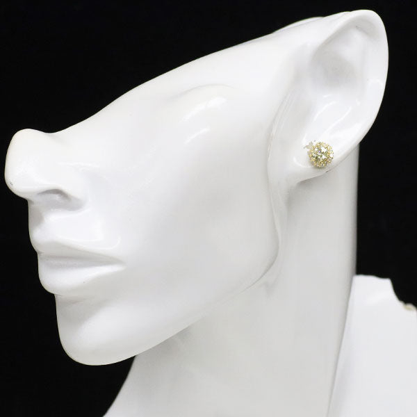 K18 1.127ct LY VVS-1/2 サクラカット　ピアス K18 1.127ct LY VVS-1/2 サクラカット ピアス