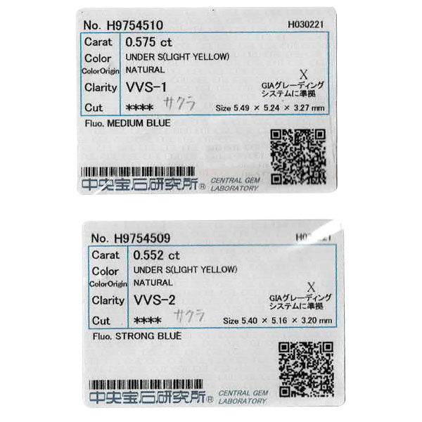 K18 1.127ct LY VVS-1/2 サクラカット　ピアス K18 1.127ct LY VVS-1/2 サクラカット ピアス