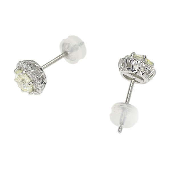 新品 Pt900/ Pt950 さくらカット ダイヤモンド ピアス 1.06ct M VVS2 D0.24ct