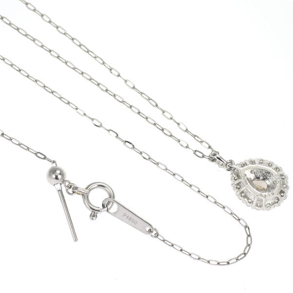 新品 希少 Pt950/ Pt850 ペアシェイプ 天然ピンク ダイヤモンド ペンダントネックレス 0.132ct FDP SI1 D0.25ct