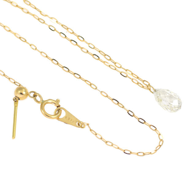 新品 K18YG ストリングホール ブリオレットカット ダイヤモンド  