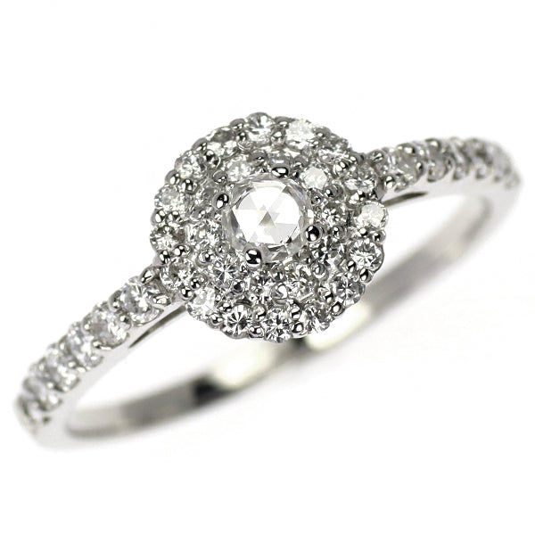 新品 Pt950 ローズカット ダイヤモンド リング 0.10ct G VS1 D0.43ct  