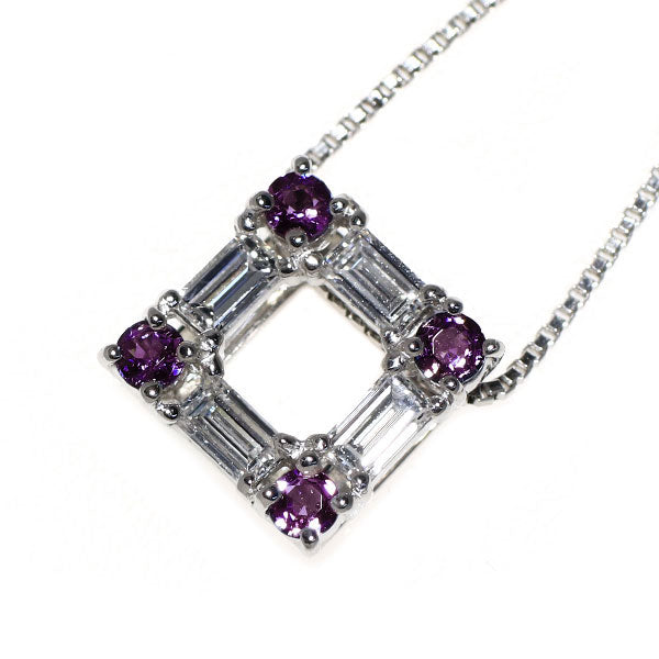 希少 田崎真珠 Pt900 アレキサンドライト ダイヤモンド ペンダントネックレス 0.24ct D0.52ct