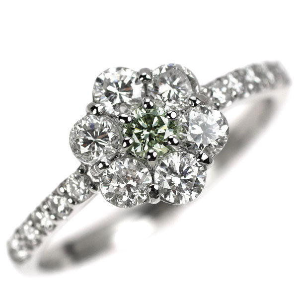 希少 Pt950 カメレオン ダイヤモンド リング 0.108ct LGG SI2 D0.78ct