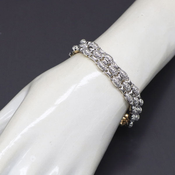 キメント K18WG/PG ダイヤモンド ブレスレット 0.03ct リバーシブル