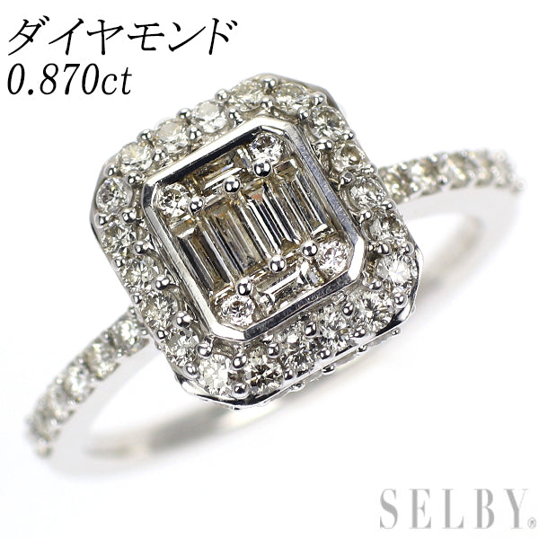 K18WG ダイヤモンド リング 0.870ct