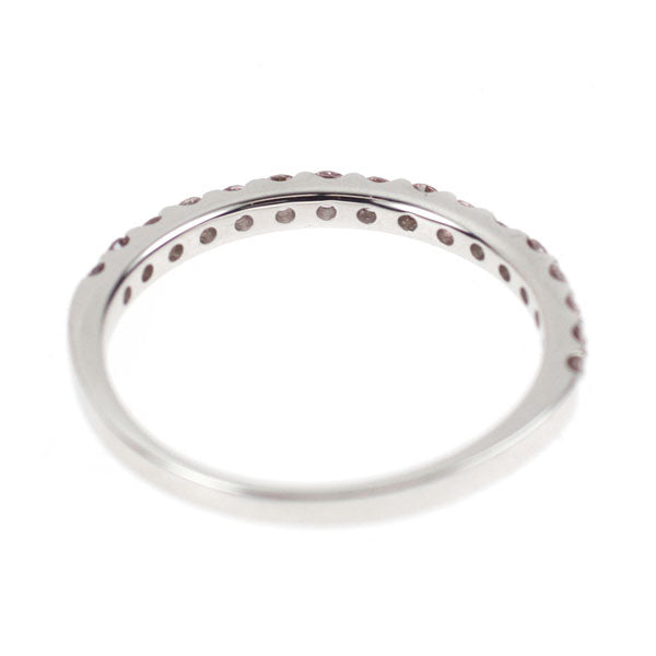 K18WG 天然ピンク ダイヤモンド リング 0.40ct ハーフエタニティ