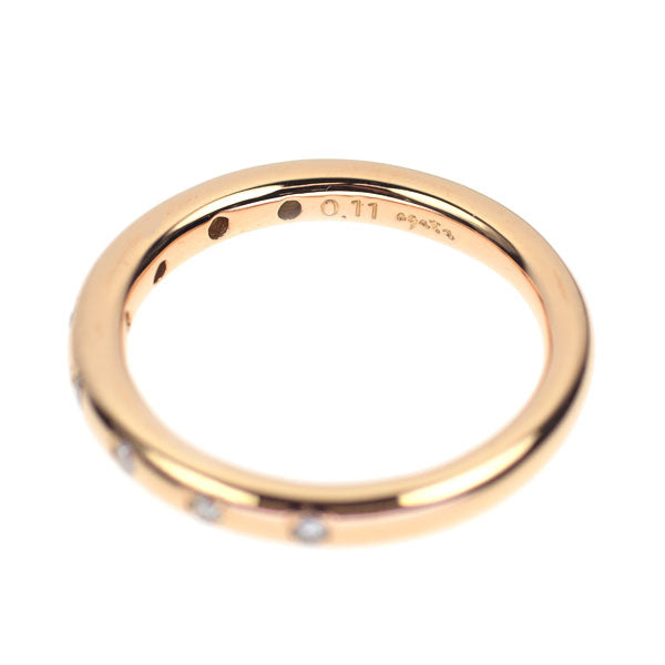 アガット K18PG ダイヤモンド リング 0.11ct
