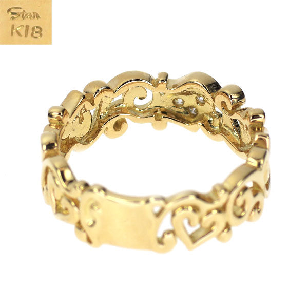 【スタージュエリー】K18ハートダイヤリング HEART ROUND HALF ETERNITY RING(S)(1ZR1159)K18 リング｜スター