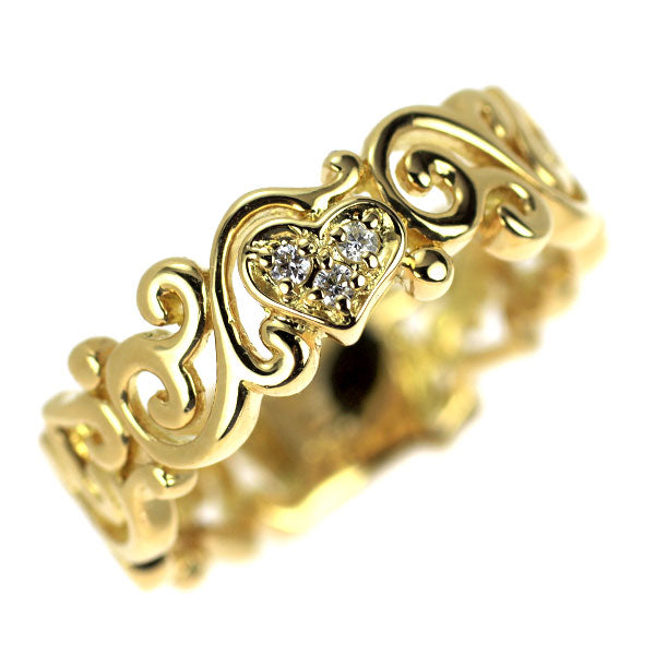 【スタージュエリー】K18ハートダイヤリング HEART ROUND HALF ETERNITY RING(S)(1ZR1159)K18 リング｜スター