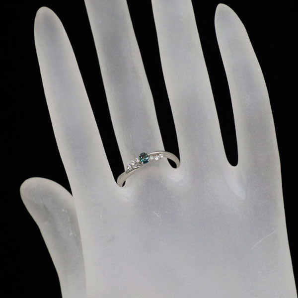 希少 Pt900 アレキサンドライト ダイヤモンド リング 0.14ct D0.07ct