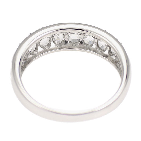 K18WG ローズカット ダイヤモンド リング 0.50ct パヴェ