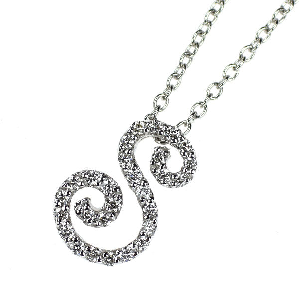 ダイヤモンド/0.25ct イニシャルE ネックレス K18WG I2746 ダイヤモンド/0.25ct イニシャルE ネックレス K18WG I2746