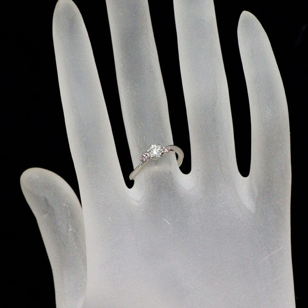 ラザールキャプラン 希少 Pt950 ダイヤモンド 天然ピンクダイヤ リング 0.26ct PD0.06ct