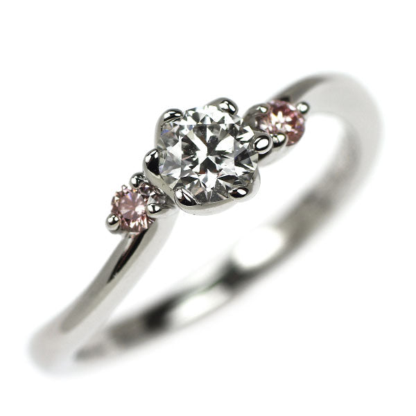 ラザールキャプラン 希少 Pt950 ダイヤモンド 天然ピンクダイヤ リング 0.26ct PD0.06ct