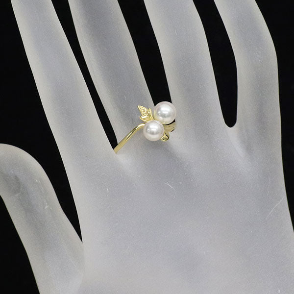 ミキモト K18YG アコヤ 真珠/パール リング 径約 5.5-6.2mm