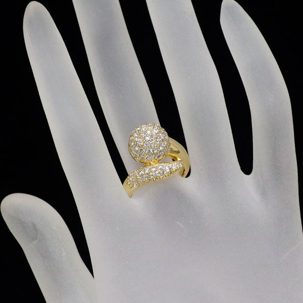 ポンテヴェキオ K18YG ダイヤモンド リング 1.65ct パヴェ