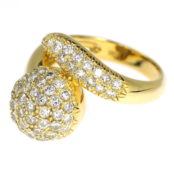 ポンテヴェキオ K18YG ダイヤモンド リング 1.65ct パヴェ