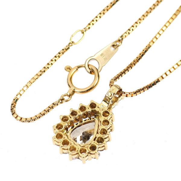 K18YG ダイヤモンド ペンダントネックレス 1.642ct D0.51ct