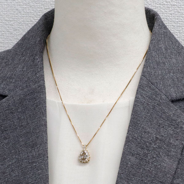 K18YG ダイヤモンド ペンダントネックレス 1.642ct D0.51ct