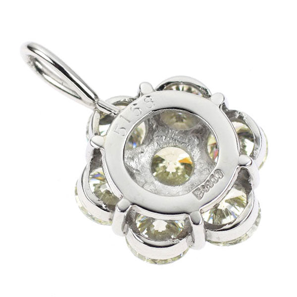 Pt900 ダイヤモンド ペンダントトップ 5.168ct フラワー