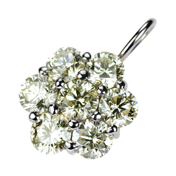 Pt900 ダイヤモンド ペンダントトップ 5.168ct フラワー