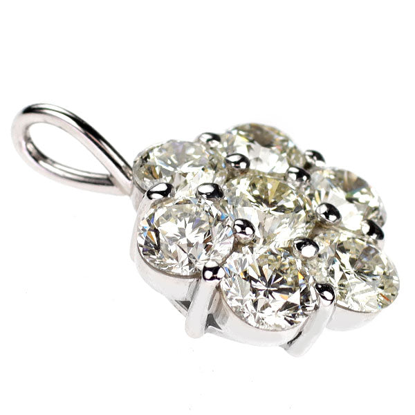 Pt900 ダイヤモンド ペンダントトップ 5.168ct フラワー