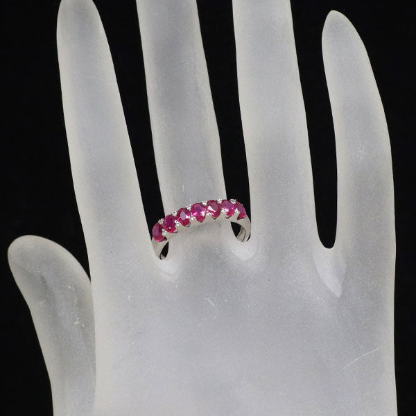 K18WG ルビー ダイヤモンド リング 1.20ct D0.04ct