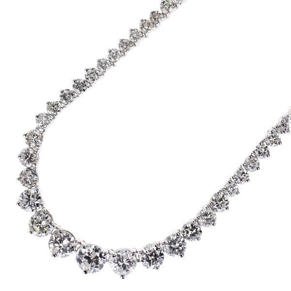 K18WG ダイヤモンド ネックレス 5.06ct テニス