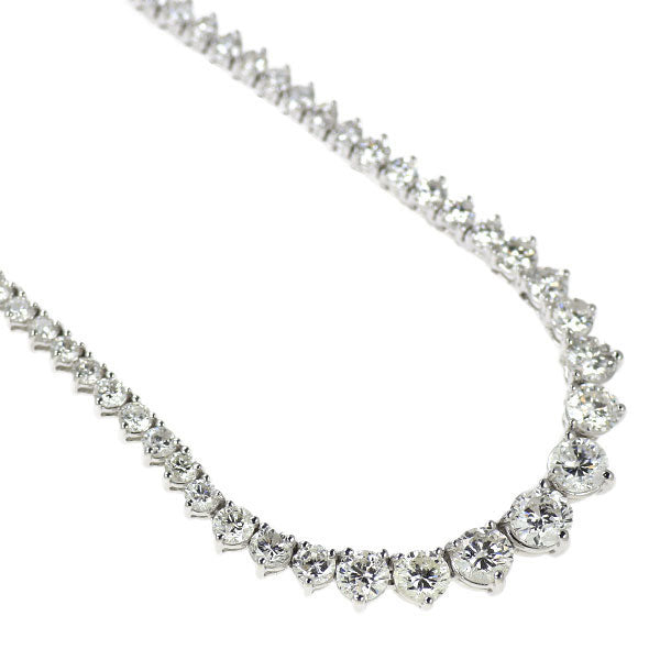 K18WG ダイヤモンド ネックレス 5.06ct テニス