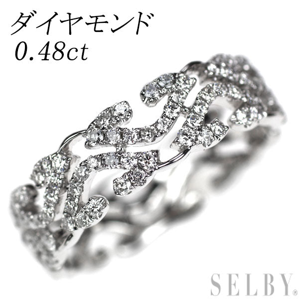 K18WG ダイヤモンド リング 0.48ct