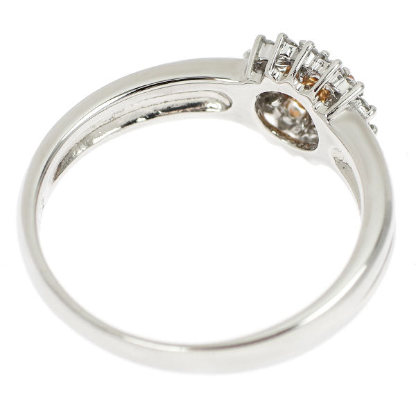 Pt900/ K18PG 天然ピンク ダイヤモンド ダイヤモンド リング 0.08ct D0.12ct