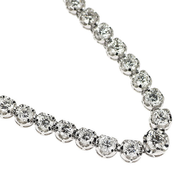 Pt900 ダイヤモンド テニス ネックレス 10.00ct 《セルビー銀座店》【中古】