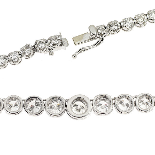 Pt900 ダイヤモンド テニス ネックレス 10.00ct 《セルビー銀座店》【中古】