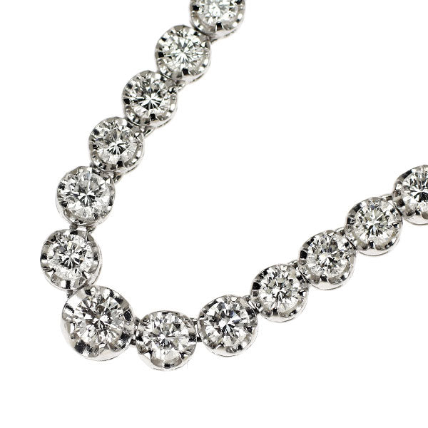 Pt900 ダイヤモンド テニス ネックレス 10.00ct 《セルビー銀座店》【中古】