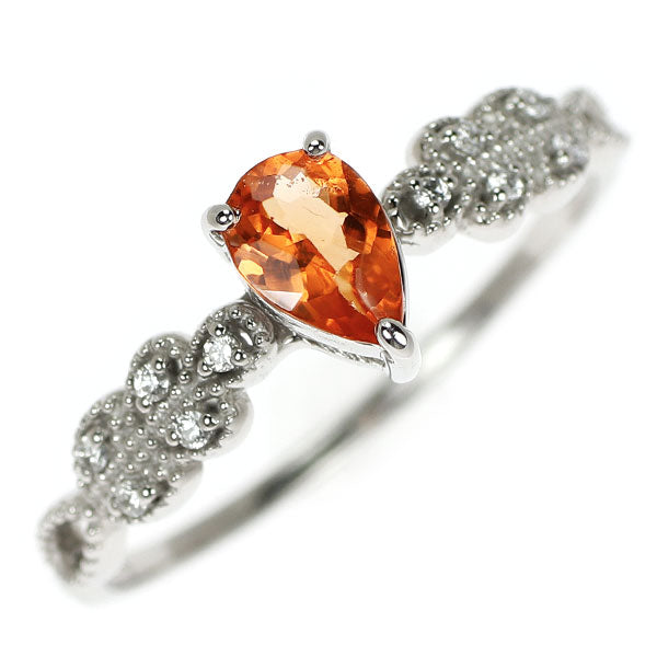 新品 希少 Pt950 パキスタン産トリプライト ダイヤモンド リング 0.40ct D0.04ct 【エスコレ】