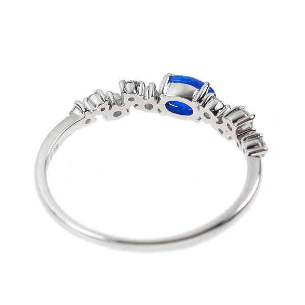 新品 希少 Pt950 オーバルカボション アウイナイト ダイヤモンド リング 0.17ct D0.15ct【エスコレ】
