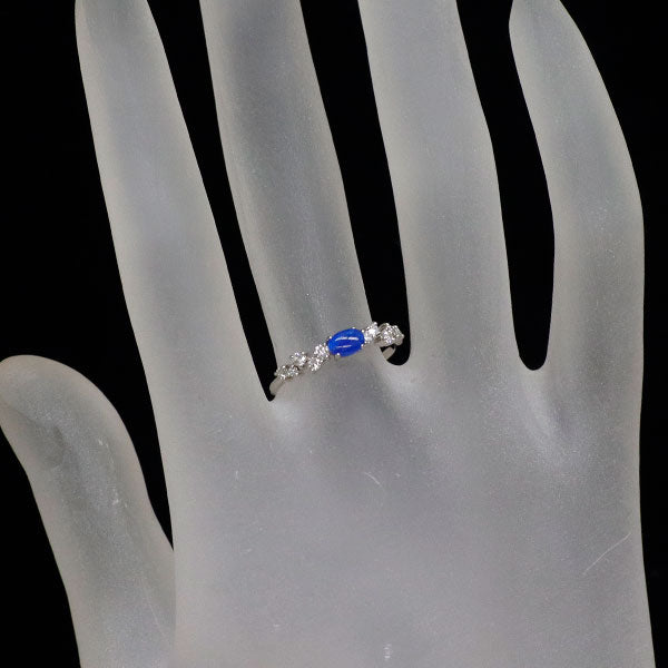 新品 希少 Pt950 オーバルカボション アウイナイト ダイヤモンド リング 0.17ct D0.15ct【エスコレ】