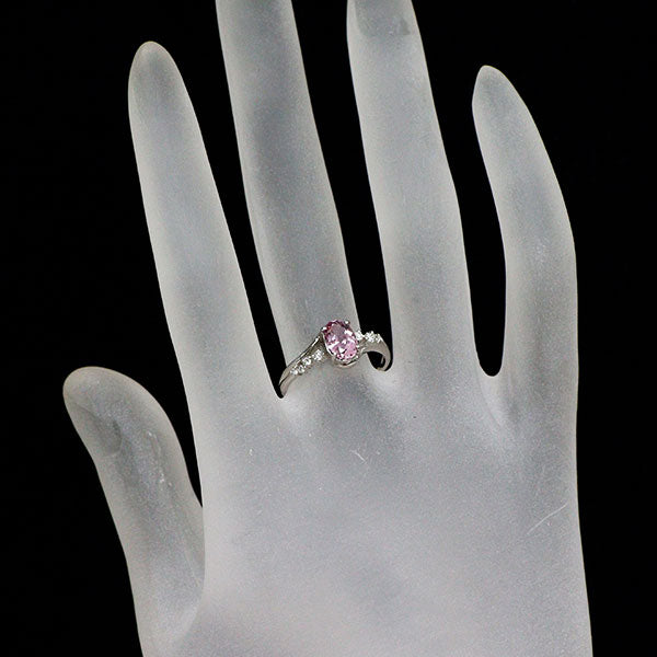 新品 Pt950 ブラジル産 インペリアルトパーズ ダイヤモンド リング 0.96ct D0.08ct【エスコレ】