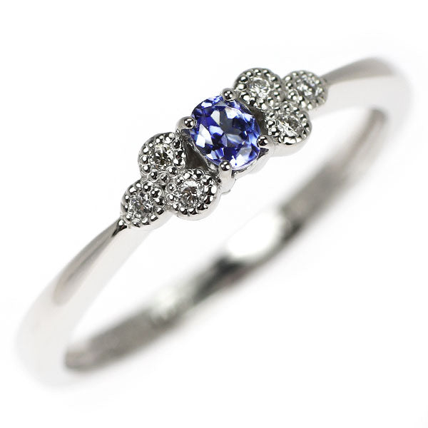 新品 希少 Pt950 アメリカ サンベニト産 ベニトアイト ダイヤモンド リング 0.112ct D0.03ct【エスコレ】