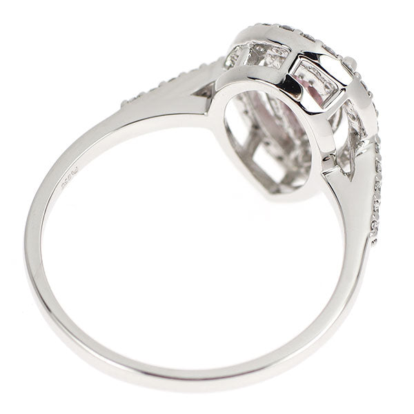新品 Pt950 ブラジル産ピンクインペリアルトパーズ ダイヤモンド リング 0.88ct D0.19ct【エスコレ】