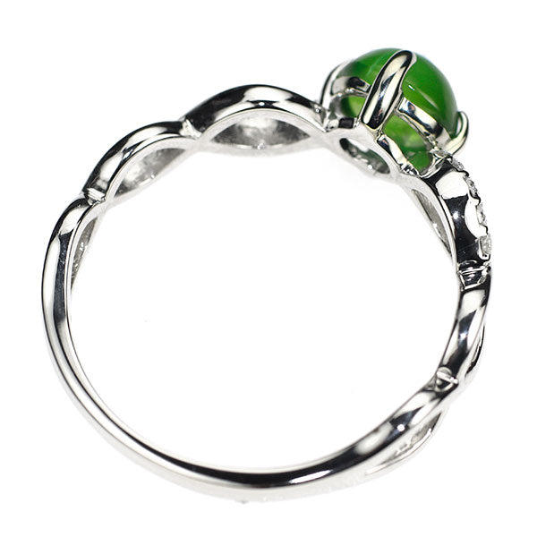 新品 Pt950 タンザニア産 コーネルピン キャッツアイ ダイヤモンド リング 1.043ct D0.06ct レアストーン【エスコレ】