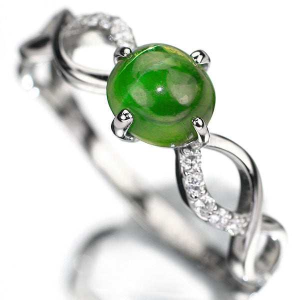 新品 Pt950 タンザニア産 コーネルピン キャッツアイ ダイヤモンド リング 1.043ct D0.06ct レアストーン【エスコレ】