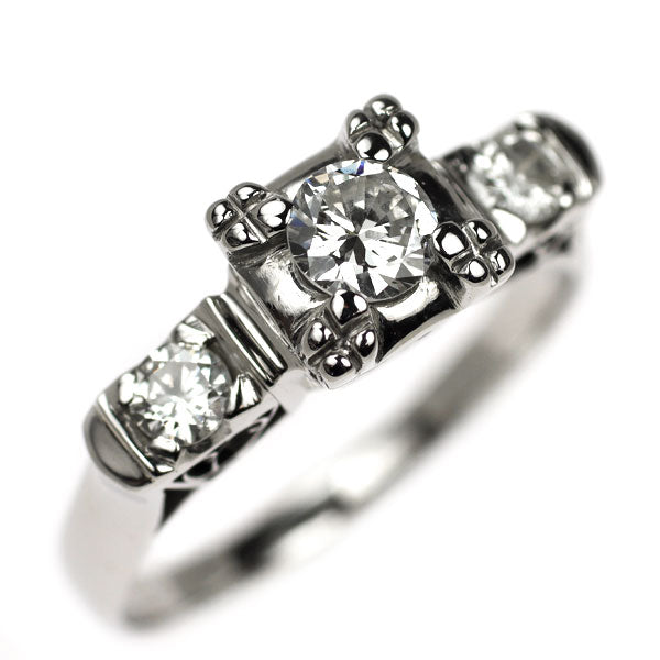 Pt850 ダイヤモンド リング 0.45ct