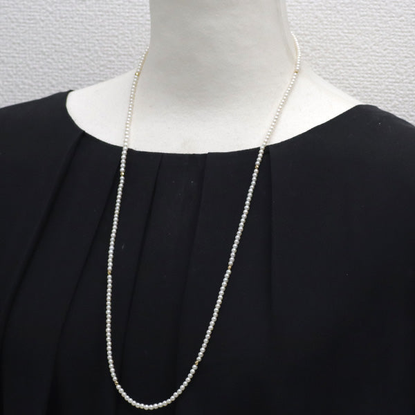 K18YG アコヤベビーパール ネックレス 径約2.8-3.3mm 69cm