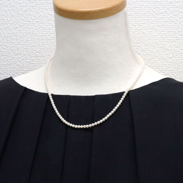 K18WG アコヤベビー 真珠/パール ネックレス 径約2.9-3.4mm