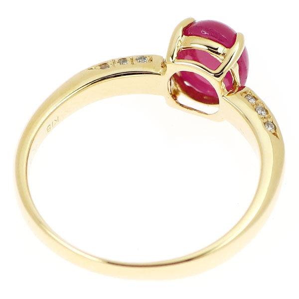 K18YG  ルビー ダイヤモンド リング 1.74ct D0.09ct