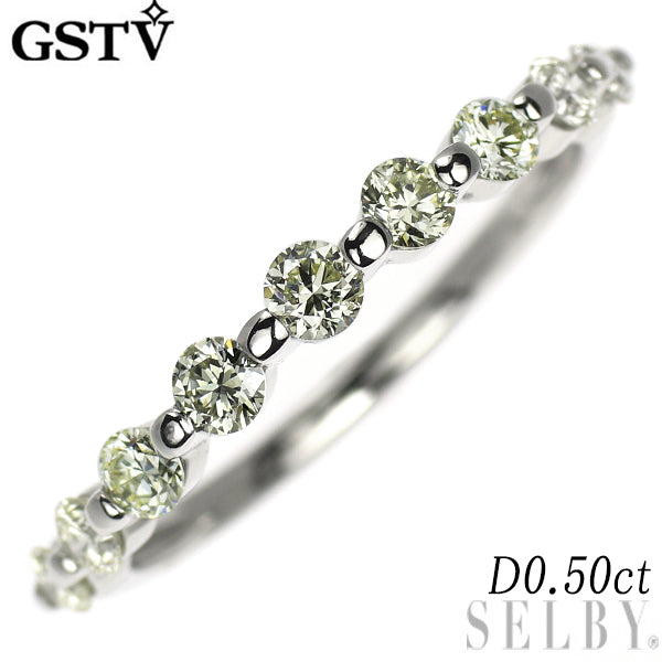 GSTV Pt900 ダイヤモンド リング 0.50ct ハーフエタニティ — セルビー