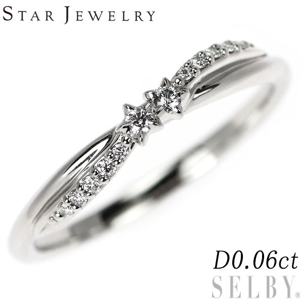スタージュエリー Pt950 ダイヤモンド リング 0.06ct スターゲイザー