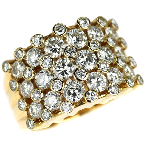 田崎真珠 K18YG ダイヤモンド リング 2.46ct